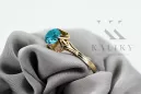 Vintage craft Ring Aquamarine 14K Yellow gold vrc023y